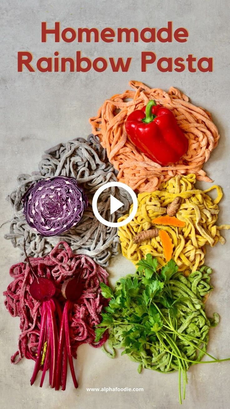 Simple Natural Rainbow Pasta: No Artificial Colors Needed